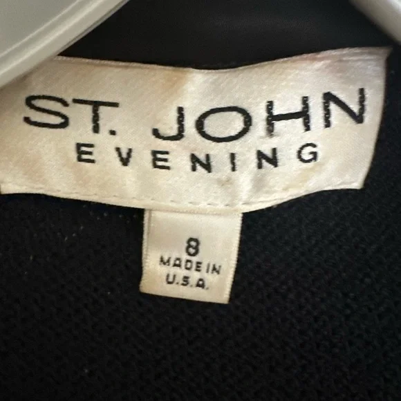 2006 ST JOHN EVENING BLACK SANTANA KNIT TUXEDO BLAZER- SALE